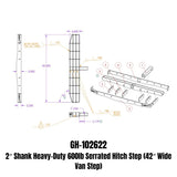 GEN-Y Hitch Gen-Y Phantom XL 2in Shank Heavy-Duty 600lb Capacity Serrated Hitch Step - 42in Wide Step Hitch Accessories aftermarket performance part
