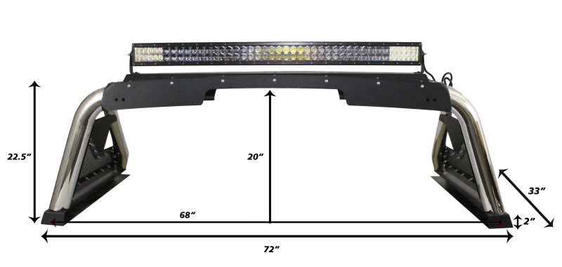 Go Rhino 14-19 Chevy 1500 LD (Classic) Sport Bar 2.0 Complete Kit w/Sport Bar+Retractable Light Mnt Go Rhino Bed Racks  AXOPROS