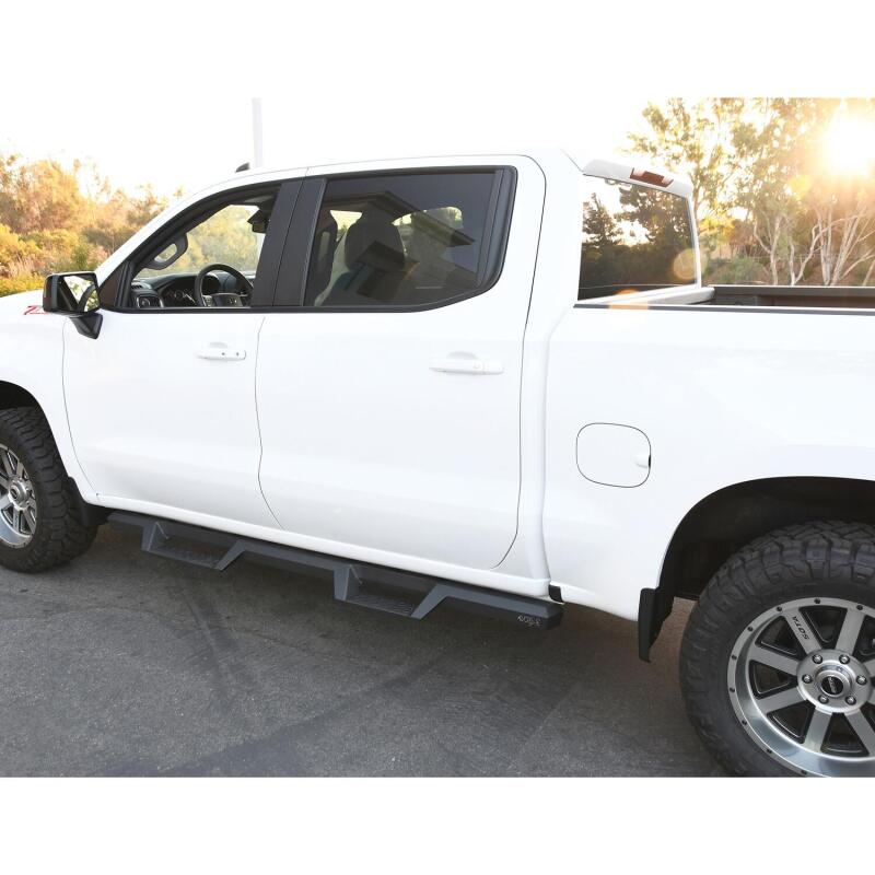 Westin 2019 Chevrolet Silverado / GMC Sierra 1500 Crew Cab Drop Nerf Step Bars - Textured Black Westin Nerf Bars  AXOPROS