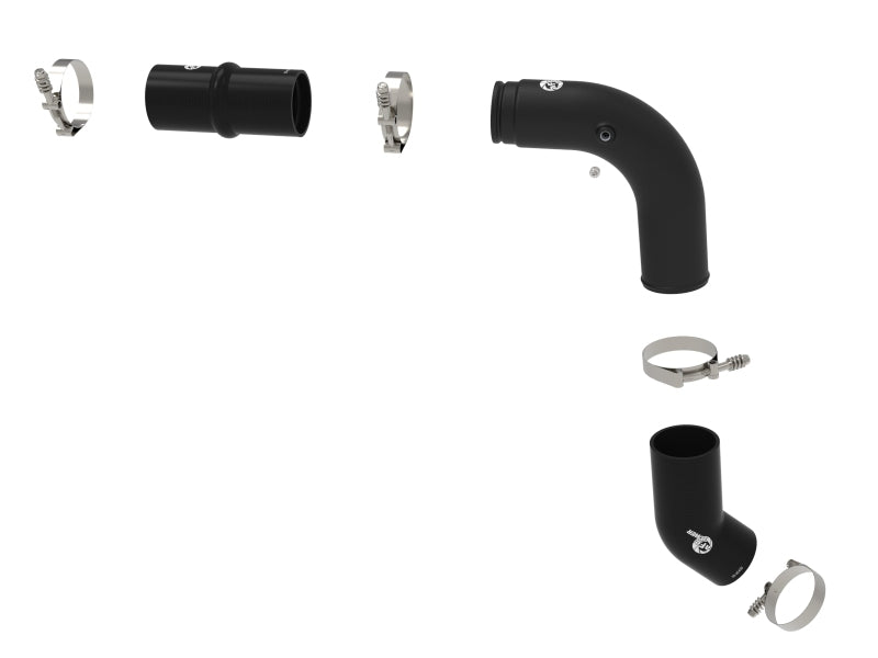 aFe aFe BladeRunner 3in Aluminum Hot Charge Pipe BlackRAM Diesel Trucks 25-26 L6-6.7L (td) Intercoolers aftermarket performance part