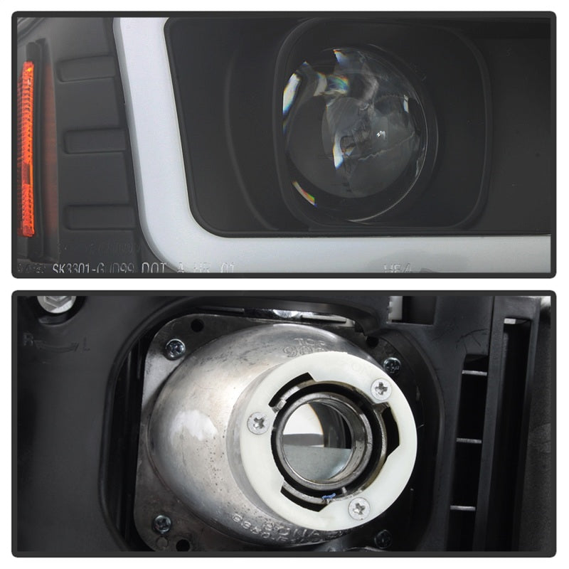 Spyder GMC Sierra 1500/2500/3500 99-06 V2 Projector Headlights - DRL - Black PRO-YD-CDE00V2-LB-BK SPYDER Headlights  AXOPROS