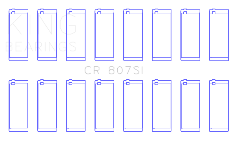 King Chevy LS1/LS6/LS3 Silicone Bi-Metal Alum Rod Bearing Set - Size STD King Engine Bearings Bearings  AXOPROS