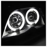 Spyder BMW E46 3-Series 02-05 4DR Projector Headlights 1PC LED Halo Blk PRO-YD-BMWE4602-4D-AM-BK SPYDER Headlights  AXOPROS