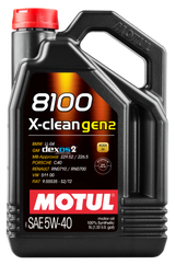 Motul 5L Synthetic Engine Oil 8100 X-CLEAN Gen 2 5W40 Motul Motor Oils  AXOPROS