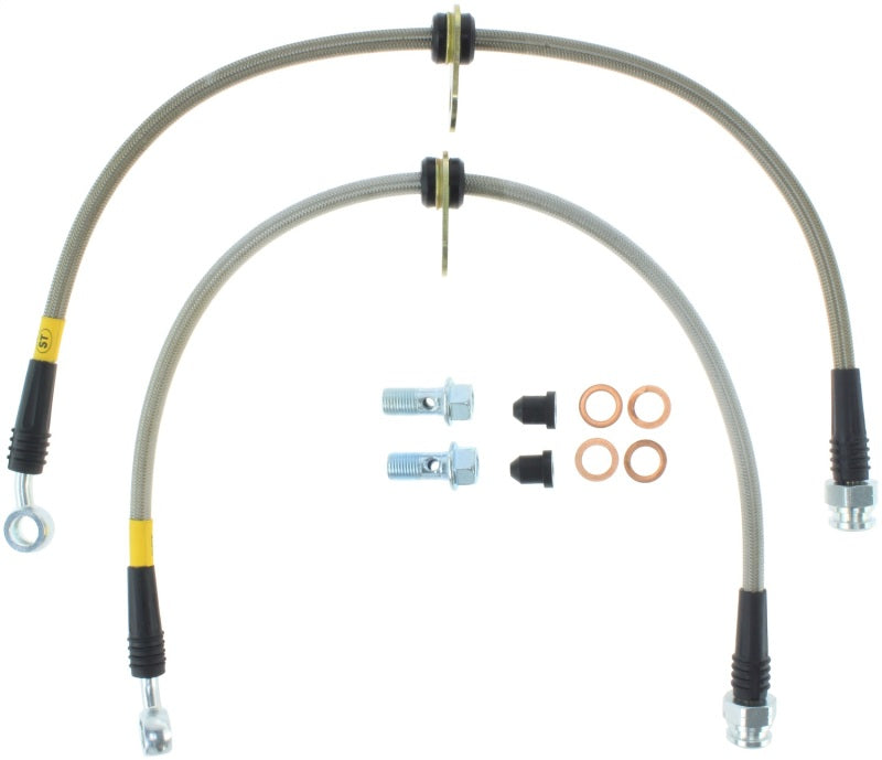 StopTech 99-00 Civic Si w/Rear Disc Brakes Front SS Brake Lines Stoptech Brake Line Kits  AXOPROS