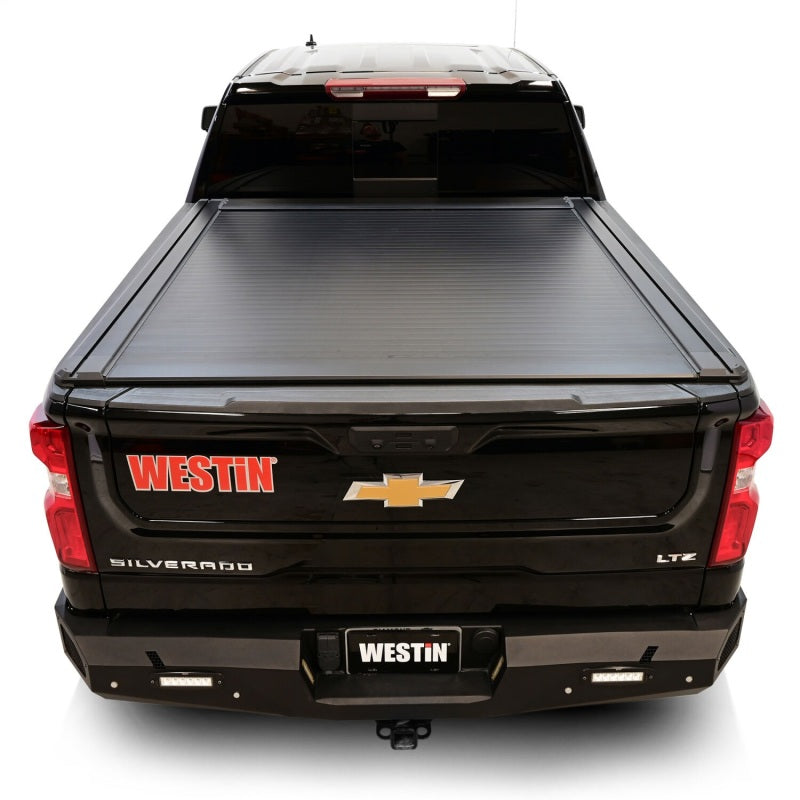 Westin 19-26 Chev/GMC Silverado/Sierra 1500 5ft 8in Bed Electric Retractable Tonneau Cover - Black Westin Tonneau Covers - Retractable  AXOPROS