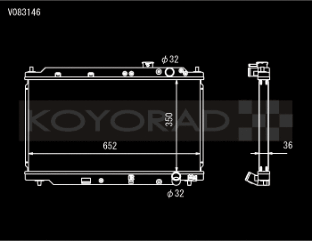 Koyo 94-01 Acura Integra (MT w/ Showa/Denso OEM) Radiator Koyo Radiators  AXOPROS