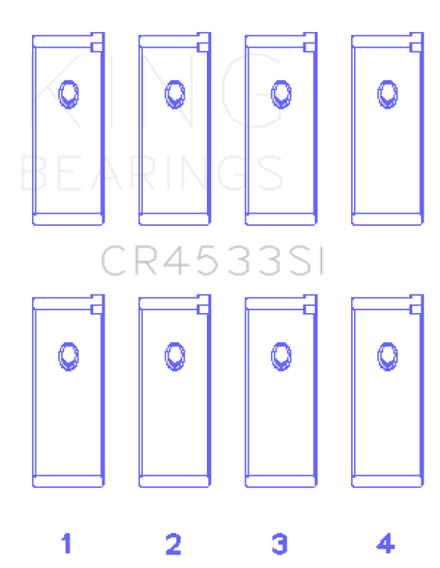 King Nissan QR25DE DOHC 16 Valves Rod Bearing Set - Size STD King Engine Bearings Bearings  AXOPROS