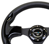 NRG Reinforced Steering Wheel (320mm) Blk w/Gloss Black Trim NRG Steering Wheels  AXOPROS