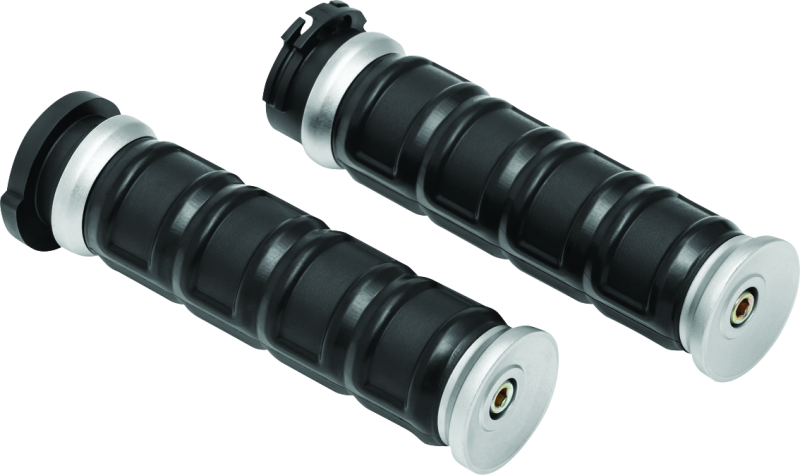 Kuryakyn Dillinger Grips Dual Cable Silver Kuryakyn Grips  AXOPROS