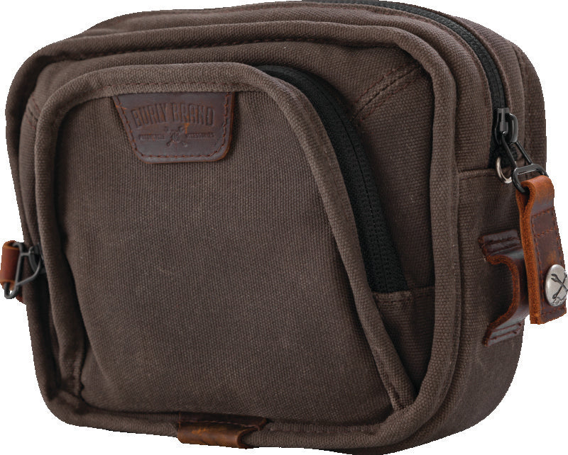 Burly Brand Handlebar Bag - Dark Oak Burly Brand Bags - Saddlebags  AXOPROS