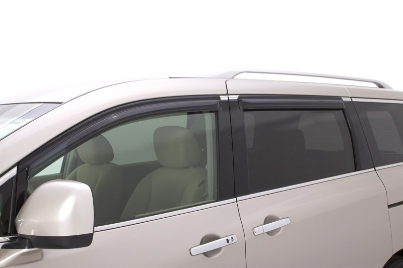 AVS 11-18 Nissan Quest Ventvisor Outside Mount Window Deflectors 4pc - Smoke AVS Wind Deflectors  AXOPROS