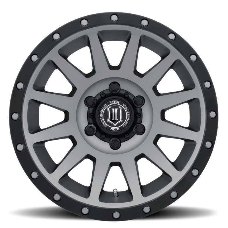 ICON Compression 17x8.5 6x5.5 0mm Offset 4.75in BS 106.1mm Bore Titanium Wheel ICON Wheels - Cast  AXOPROS