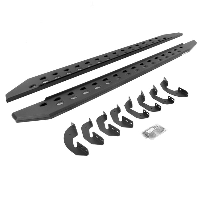 Go Rhino Go Rhino 07-21 Toyota Tundra Crew Max 4DR RB20 Slim Running Boards Kit (Incl. Brackets) - Tex. Blk Running Boards aftermarket performance part