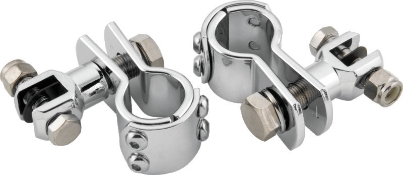 Bikers Choice Chrome Engine Guard Footpeg Mount for 1 1/4 Inch Tube. Uses Male Pegs Bikers Choice Footpegs  AXOPROS