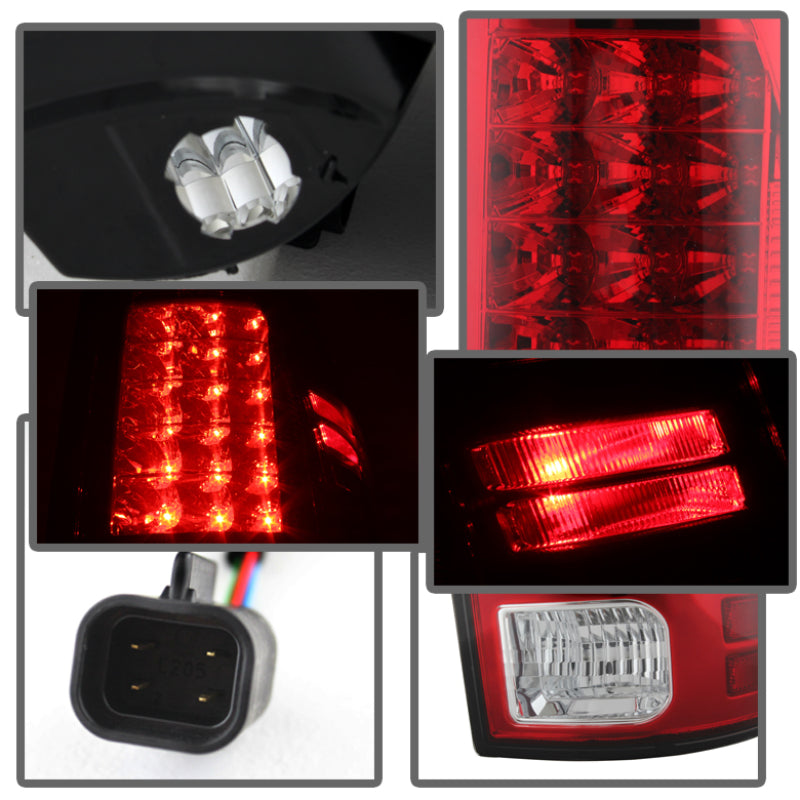 Spyder Dodge Ram 1500 13-14 13-14 LED Tail Lights LED Model only - Red Clear ALT-YD-DRAM13-LED-RC SPYDER Tail Lights  AXOPROS