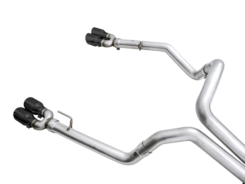 AWE Tuning 4th Gen GM 1500 6.2L 0FG Catback Split Rear Exit (w/ Bumper Cutouts) - Quad Diamond Tips AWE Tuning Catback  AXOPROS