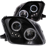 ANZO 1997-2001 Honda Prelude Projector Headlights w/ Halo Black w/ LED ANZO Headlights  AXOPROS