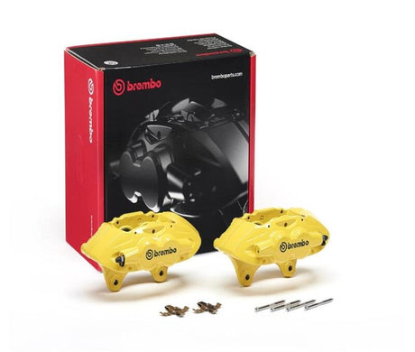 Brembo OE 16-21 BMW M2/15-18 M3/15-20 M4 Hydraulic Front X-Style Brake Calipers - Yellow Brembo OE Brake Calipers - OE  AXOPROS