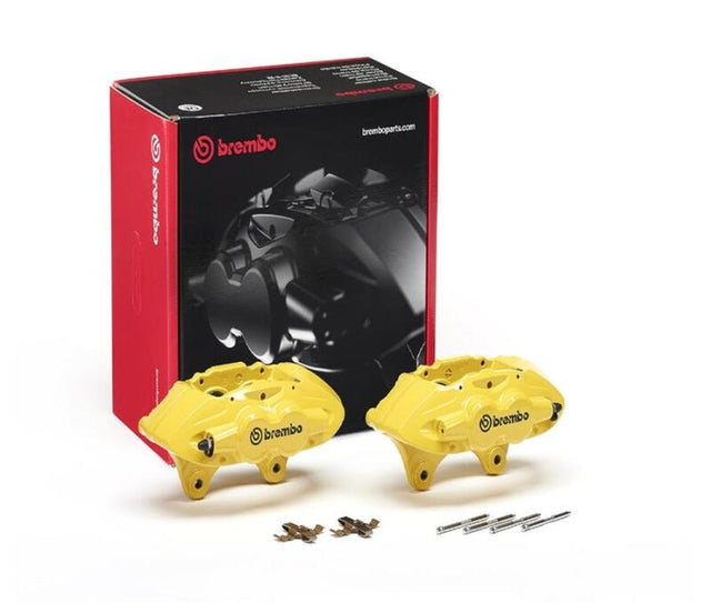 Brembo OE 16-21 BMW M2/15-18 M3/15-20 M4 Hydraulic Front X-Style Brake Calipers - Yellow Brembo OE Brake Calipers - OE  AXOPROS