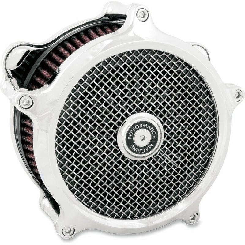 Performance Machine Air Cleaner Slim - Chrome Performance Machine Air Filters - Direct Fit  AXOPROS