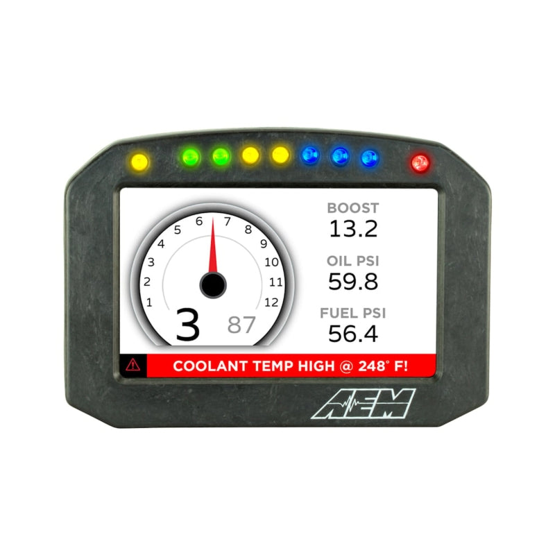 AEM AEM CD-5G Carbon Flush Digital Dash Display w/ Internal 20Hz GPS & Antenna Gauges aftermarket performance part