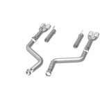 MagnaFlow Axle-Back, SS, 3in, Quad Split Rear 3.5 Tips 2015 Dodge Challenger incl SRT Hellcat Magnaflow Catback  AXOPROS