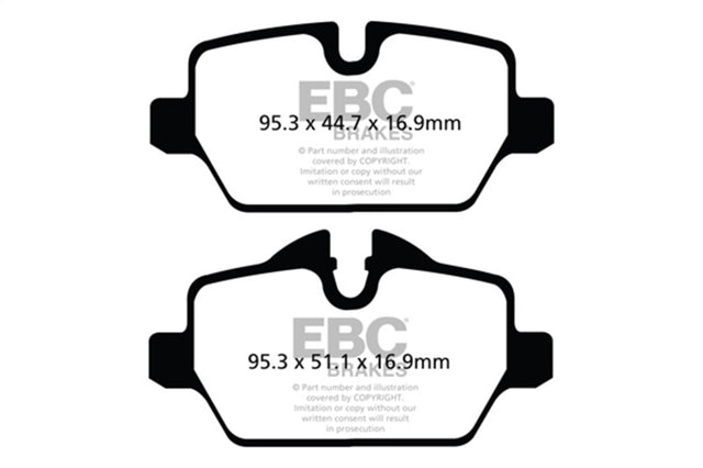 EBC 10+ Mini Countryman 1.6 Cooper Yellowstuff Rear Brake Pads EBC Brake Pads - Performance  AXOPROS