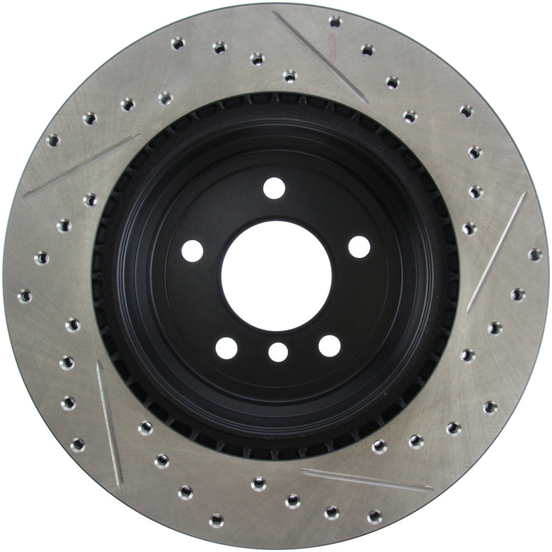 StopTech 06 BMW 330 / 07-09 BMW 335 Slotted & Drilled Right Rear Rotor Stoptech Brake Rotors - Slot & Drilled  AXOPROS