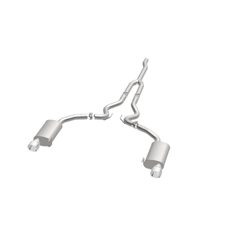 MagnaFlow Cat Back, SS, 2.5in, Street, Dual Split Polished 4.5in Tips 2015 Ford Mustang Ecoboost Magnaflow Catback  AXOPROS