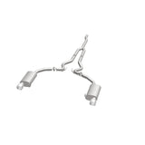 MagnaFlow Cat Back, SS, 2.5in, Street, Dual Split Polished 4.5in Tips 2015 Ford Mustang Ecoboost Magnaflow Catback  AXOPROS