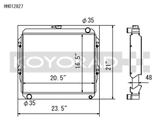 Koyo Toyota 84-95 Pickup 2WD/4WD/ 4Runner 2.4L I4 (22R/RE) MT Radiator *Will Not Fit 22RET* Koyo Radiators  AXOPROS