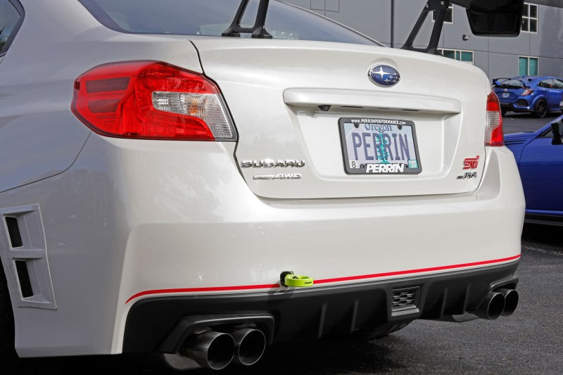 PERRIN 15-21 Subaru WRX/STI Tow Hook Kit (Rear) - Neon Yellow Perrin Performance Tow Hooks  AXOPROS