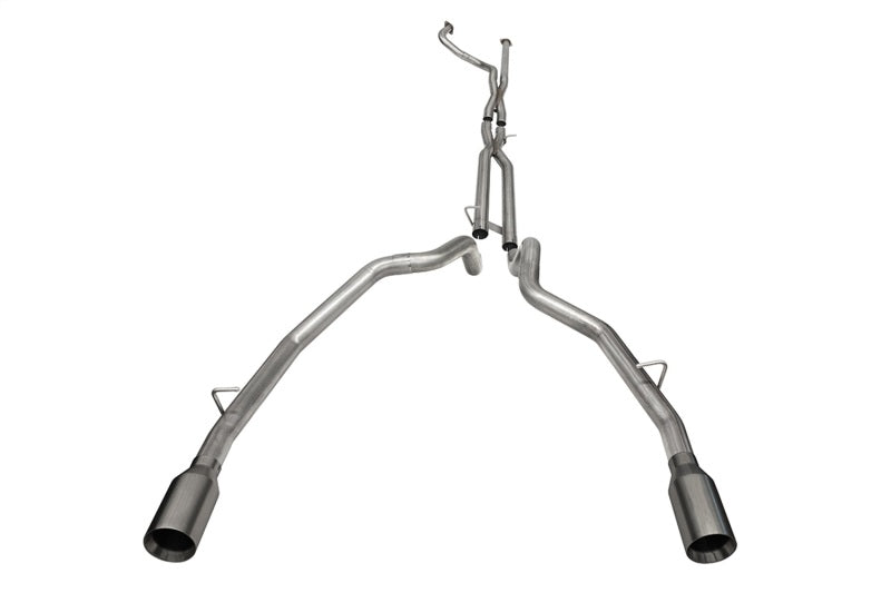 Corsa 2021-2024 Dodge Ram TRX Crew Cab Baja Catback Exhaust Dual Rear Gunmetal Tip CORSA Performance Catback  AXOPROS