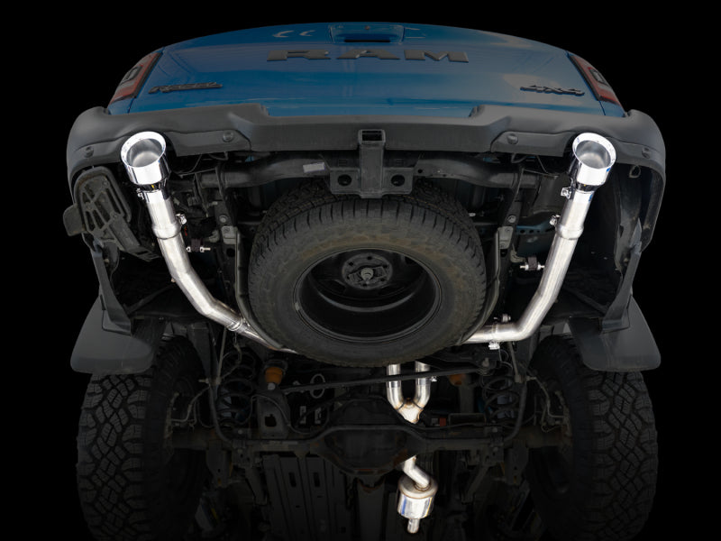AWE Tuning 19-21 RAM 1500 5.7L (w/Cutouts) 0FG Dual Rear Exit Cat-Back Exhaust - Chrome Silver Tips AWE Tuning Catback  AXOPROS