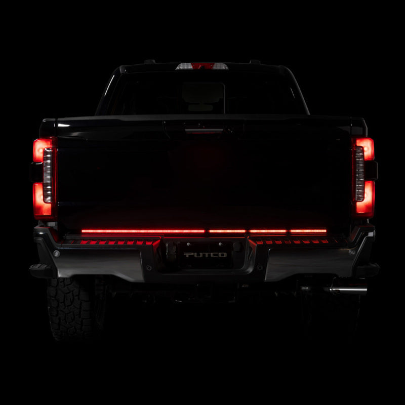 Putco 23-24 Ford SuperDuty F-250/F-350/F-450 60In Freedom Blade Tailgate Bars w/ Halogen Taillamps Putco Light Tailgate Bar  AXOPROS