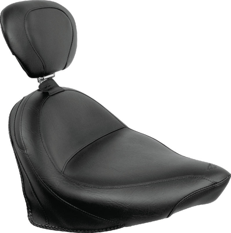 Mustang 07-15 Honda VT750C2 Spirit,10-20 Phantom Wide Touring 2PC Seat - Black Mustang Motorcycle Two-Piece Motorcycle Seats  AXOPROS