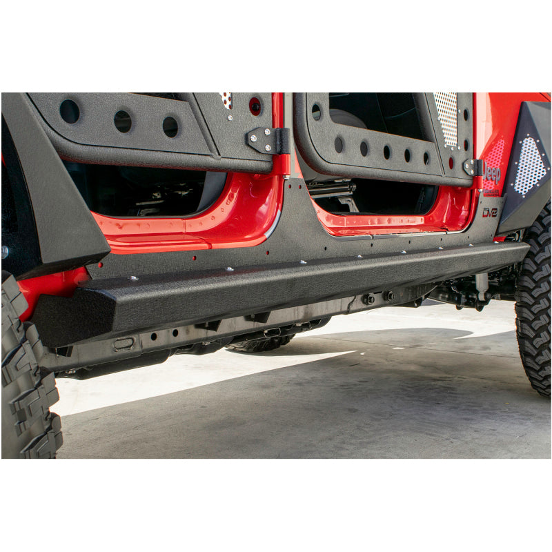 DV8 Offroad 2007-2018 Jeep Wrangler JK (4-door) Frame Mounted Sliders DV8 Offroad Side Steps  AXOPROS