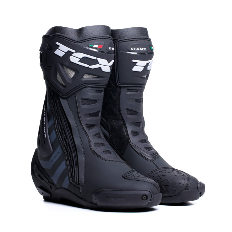 TCX RT-Race Boot Black/Dark-Grey Size - 44 TCX Motorcycle Boots  AXOPROS