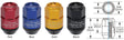 Project Kics Leggdura Racing Shell Type Lug Nut 35mm Closed-End Look 16 Pcs + 4 Locks 12X1.25 Black Project Kics Lug Nuts  AXOPROS