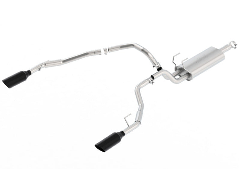 Borla 09-17 Ram 1500 5.7L V8 3in-2.5in Dual Out Pipe 5in Tip S-Type Exhaust Black Chrome Borla Catback  AXOPROS