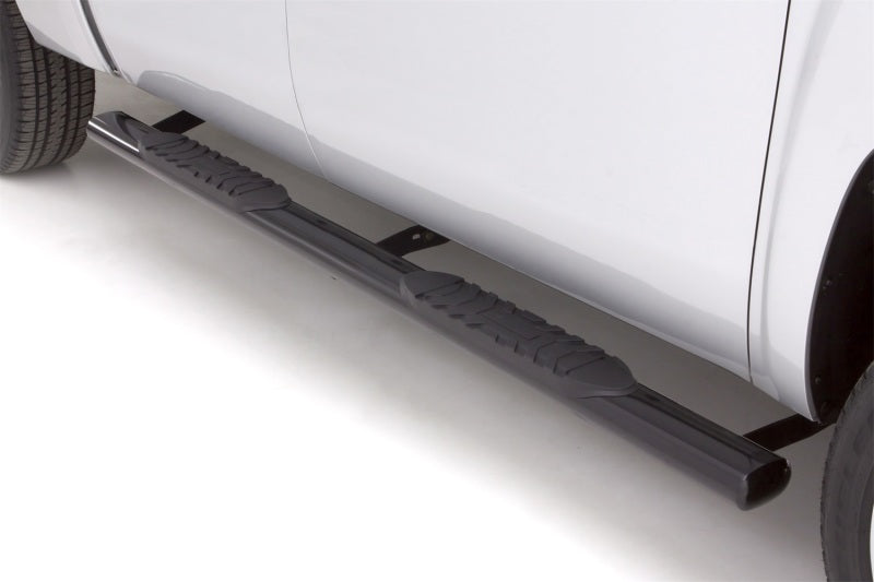 Lund 03-09 Dodge Ram 2500 Quad Cab 5in. Oval Straight Steel Nerf Bars - Black LUND Nerf Bars  AXOPROS