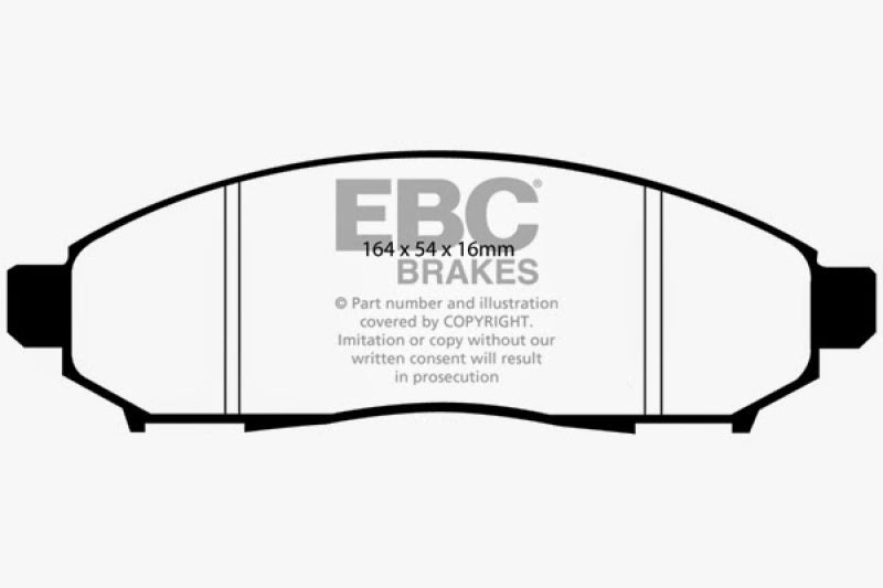EBC 05+ Nissan Frontier 2.5 2WD Ultimax2 Front Brake Pads EBC Brake Pads - OE  AXOPROS