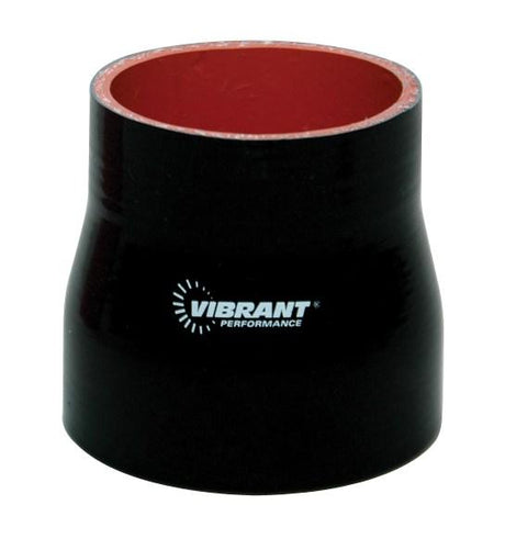 Vibrant 4 Ply Aramid Reducer Coupling 1.5in Inlet x 1in Outlet x 3in Length - Black Vibrant Silicone Couplers & Hoses  AXOPROS