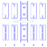 King Engine Bearings Mitsubishi 4G63/4G64 6 Bolt 1st Gen DSM Performance Main Bearing Set - Size STD King Engine Bearings Bearings  AXOPROS