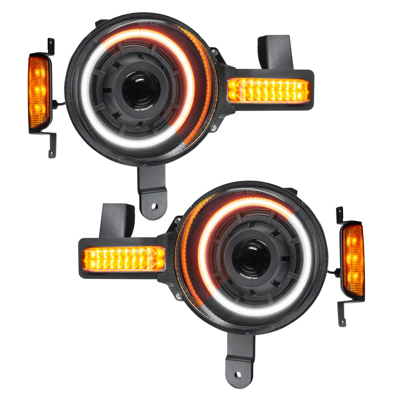 Oracle 2021+ Ford Bronco Oculus  Bi-LED Projector Headlights - Amber/White Switchback ORACLE Lighting Headlights  AXOPROS