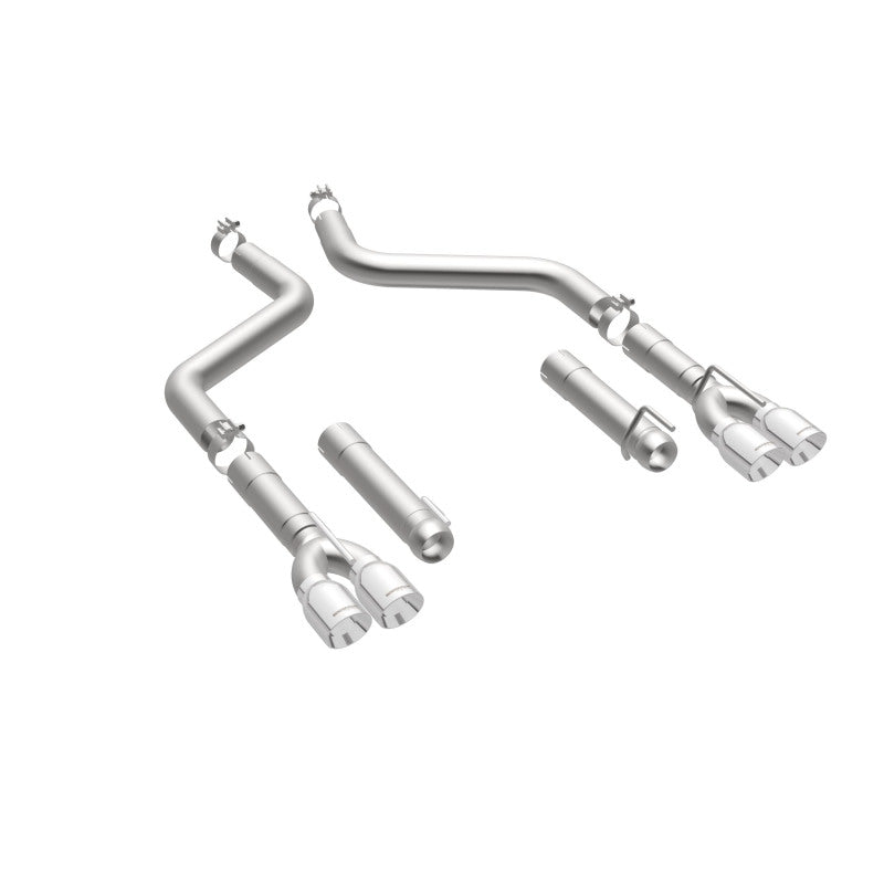 MagnaFlow Axle-Back, SS, 3in, Quad Split Rear 3.5 Tips 2015 Dodge Challenger incl SRT Hellcat Magnaflow Catback  AXOPROS