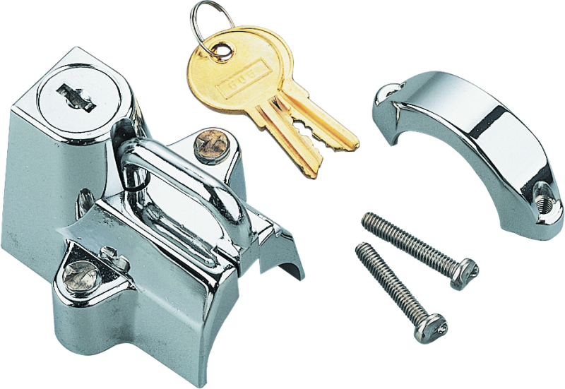 Bikers Choice Chrome Motorcycle Helmet Lock Fits 7/8 - 1 1/4 Tubing Bikers Choice Helmets and Accessories  AXOPROS