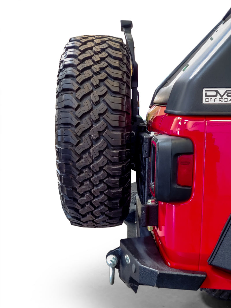 DV8 Offroad 2018+ Jeep Wrangler Tire Carrier DV8 Offroad Chase Racks  AXOPROS