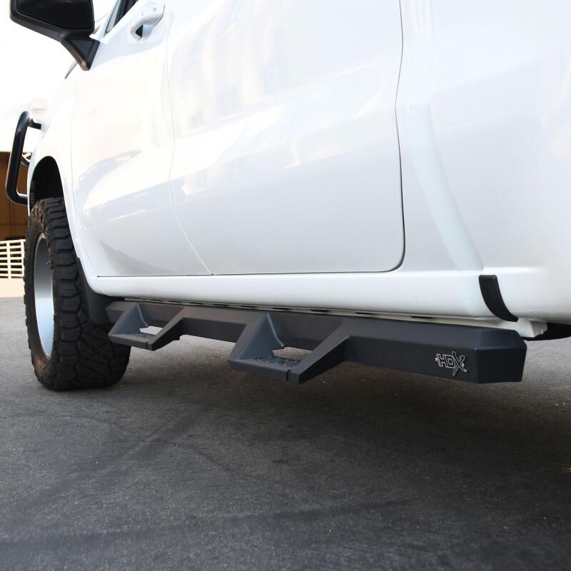 Westin 2019 Chevrolet Silverado / GMC Sierra 1500 Crew Cab Drop Nerf Step Bars - Textured Black Westin Nerf Bars  AXOPROS